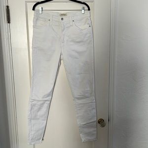 Madewell white skinny jeans